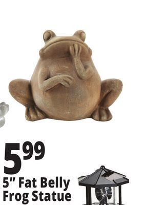 Ocean State Job Lot 5" fat belly frog statue offer