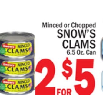 C Town Snow's clams offer