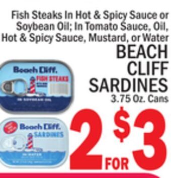 C Town Beach cliff sardines offer