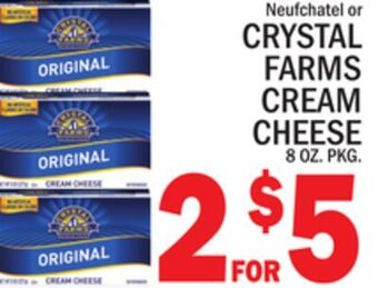 C Town Crystal farms cream cheese offer