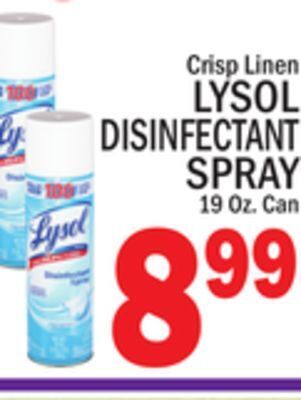 C Town Lysol disinfectant spray offer