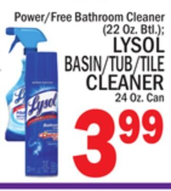 C Town Lysol basin/tub/tile cleaner 24 oz. can offer