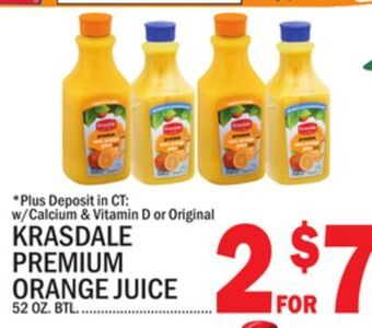 C Town Krasdale premium orange juice offer