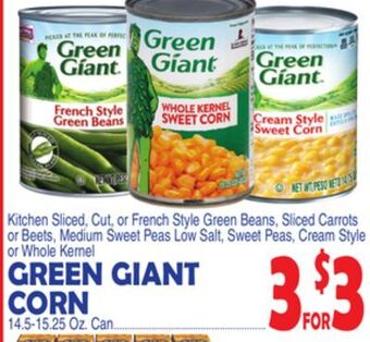 Bravo Supermarkets Green giant corn offer