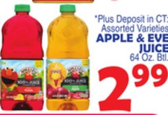 Bravo Supermarkets Apple & eve juice offer