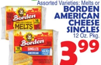 Bravo Supermarkets Borden american cheese singles offer