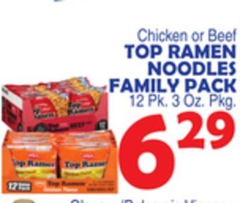 Bravo Supermarkets Top ramen noodles family pack offer