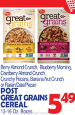 Bravo Supermarkets Post great grains cereal offer