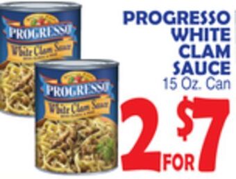 Bravo Supermarkets Progresso white clam sauce offer