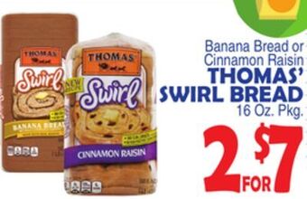 Bravo Supermarkets Thomas' swirl bread offer