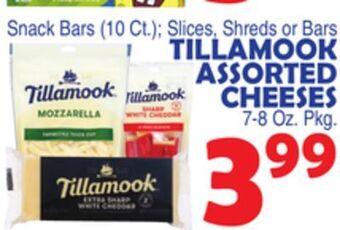 Bravo Supermarkets Tillamook assorted cheeses 7-8 oz. pkg. offer