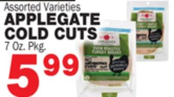 Bravo Supermarkets Applegate cold cuts offer