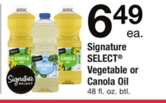 ACME Signature select® vegetable or canola oil offer