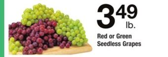 ACME Red or green seedless grapes offer
