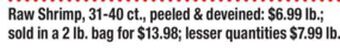 ACME Raw shrimp offer
