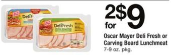 ACME Oscar mayer deli fresh or carving board lunchmeat offer
