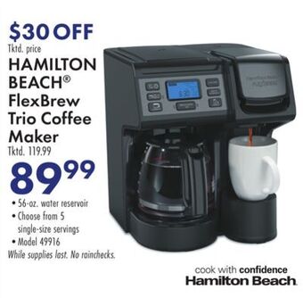 Boscov's Hamilton beach® flexbrew trio coffee maker offer
