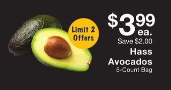 Fairway Store Market Hass avocados offer