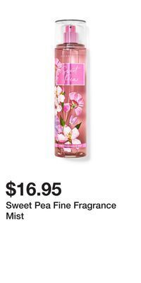 Bath & Body Works Sweet pea fine fragrance mist offer