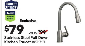 Lowe's Stainless steel pull-down kitchen faucet offer