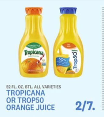 Kings Food Markets Tropicana or trop50 orange juice offer