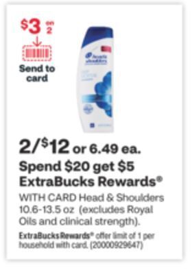 CVS Head & shoulders 10.6-13.5 oz offer