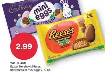 CVS Easter hershey's kisses, miniatures or mini eggs 7-10 oz. offer
