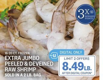 Kings Food Markets Extra jumbo peeled & deveined raw shrimp offer