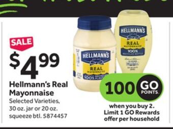Stop&Shop Hellmann's real mayonnaise offer