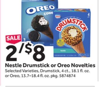 Stop&Shop Nestle drumstick or oreo novelties offer