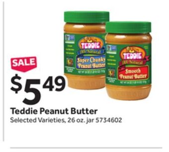 Stop&Shop Teddie peanut butter offer