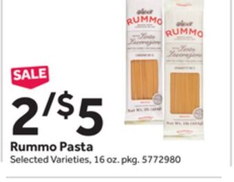 Stop&Shop Rummo pasta offer