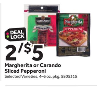 Stop&Shop Margherita or carando sliced pepperoni offer