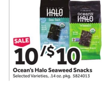 Stop&Shop Ocean's halo seaweed snacks offer