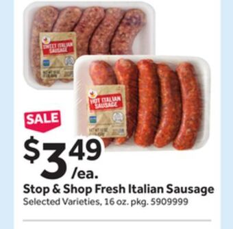 Stop&Shop Stop & shop fresh italian sausage offer