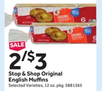 Stop&Shop Stop & shop original english muffins offer