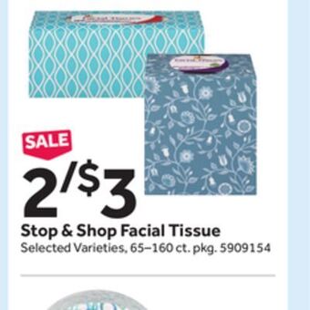 Stop&Shop Stop & shop facial tissue offer