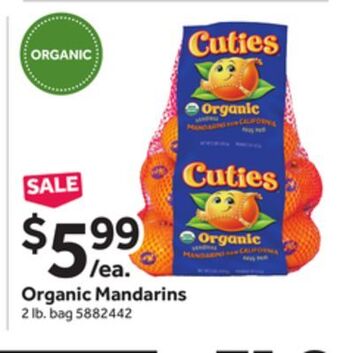 Stop&Shop Organic mandarins offer