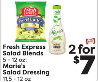 Weis Markets Fresh express salad blends 5-12 oz marie's salad dressing 11.5-12 oz offer