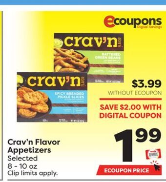 Weis Markets Crav'n flavor appetizers offer