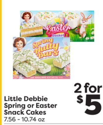Weis Markets Little debbie spring or easter snack cakes offer