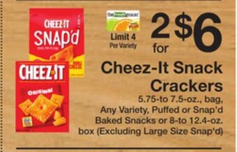 The Fresh Grocer Snack crackers offer