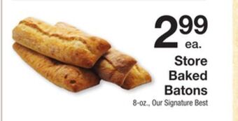 The Fresh Grocer Store baked batons offer