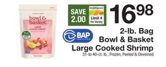 The Fresh Grocer 2-lb. bag large cooked shrimp offer