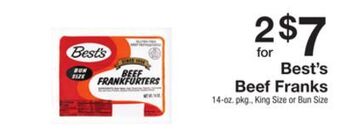 The Fresh Grocer Beef franks offer