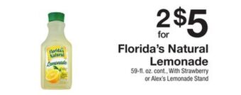 The Fresh Grocer Natural lemonade offer