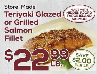 DeCicco &amp; Sons Teriyaki glazed or grilled salmon fillet offer