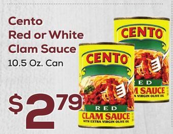 DeCicco & Sons Cento red or white clam sauce offer