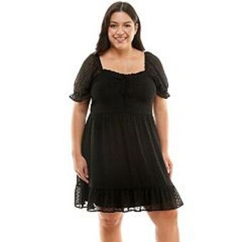 Kohl's Juniors' plus size lily rose solid smocked skater dress offer