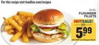 Food Lion Flounder fillets offer